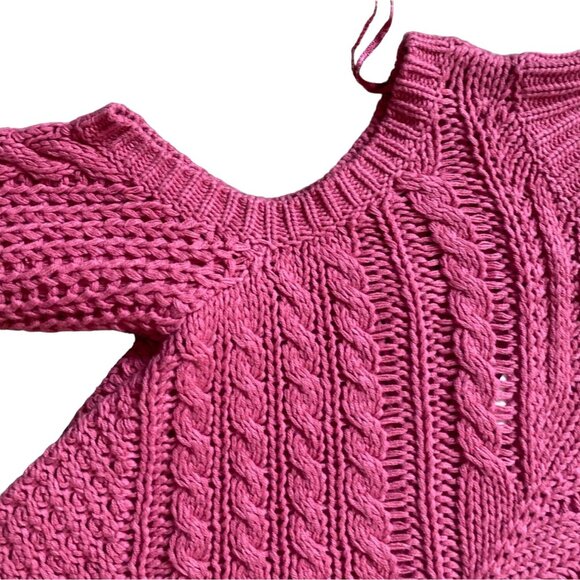 Aeropostale Cold Shoulder Mock Neck Sweater-Pink-Small-NWT - Picture 5 of 8